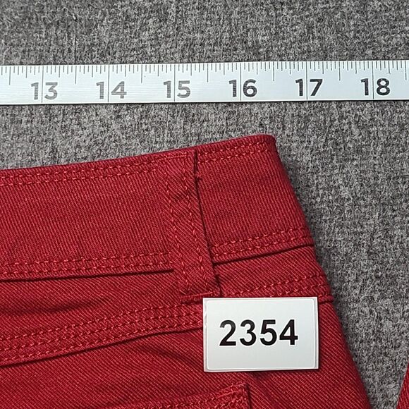 Dana Buchman Pants Womens 12 Red Allure Modern Chic Straight Stretch Cotton New - Picture 9 of 10